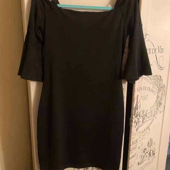 *NWT Susana Monaco Black Above Knee Black Eleanora Dress- SZ LG - Picture 11 of 16